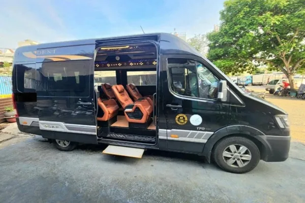 Xe đi bệnh viện limousine vip 9 chỗ nhà xe hoa mai, xe hoa mai limousine