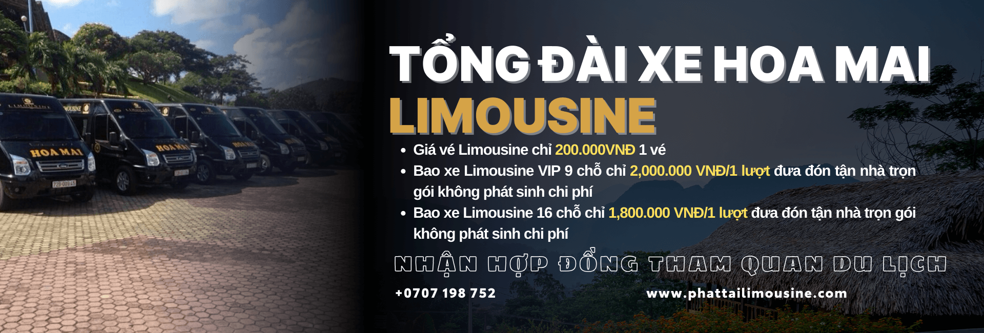 Trang chủ banner xe hợp đồng limousine